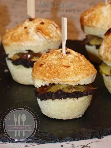 Mini burger au boudin noir et foie gras