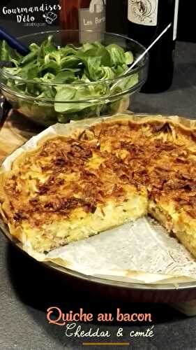 Quiche au bacon, cheddar & comté