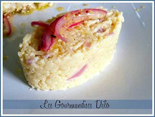 Risotto emmental et oignons rouge