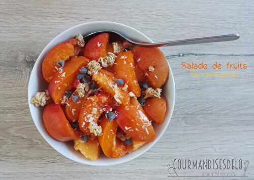 Salade de fruits abricots et pêche