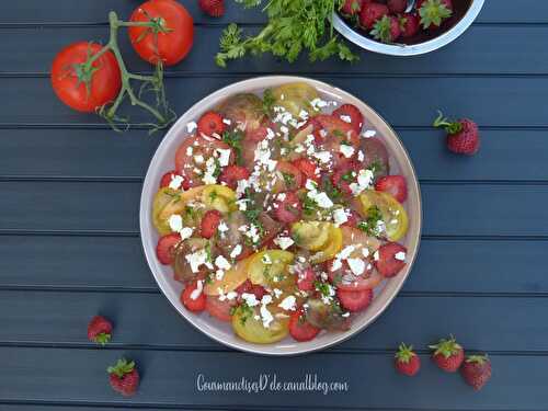 Salade de tomates aux fraises