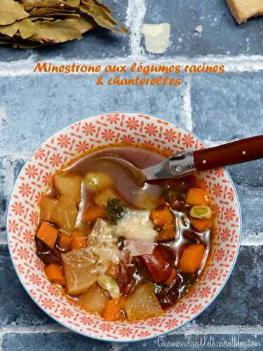 Minestrone aux légumes racines et chanterelles