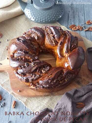 Babka chocolat noisette et noix de pécan