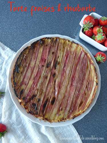 Tarte fraises & rhubarbe