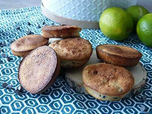 Financiers au citron vert et pépite de chocolat