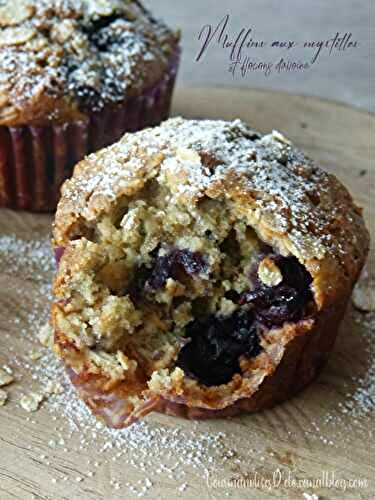 Muffins aux myrtilles et flocons d'avoine