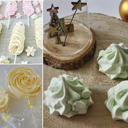 Meringue française: sapins, sucettes pour Noël ou autres occasions