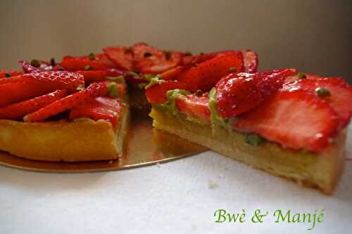 Tarte fraises pistache {fiche technique cap pâtissier}