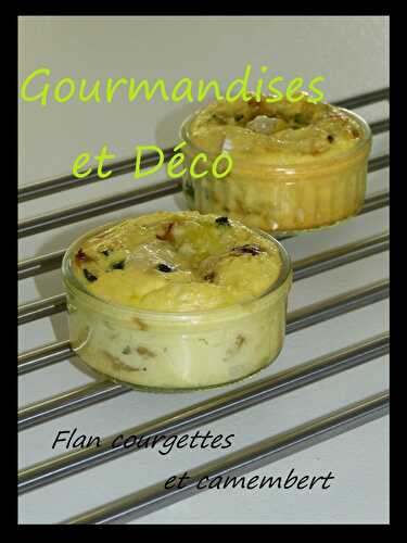 Petit flan de courgette et camembert