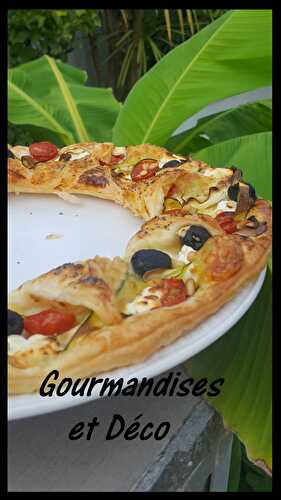 Pizza couronne feuilletée