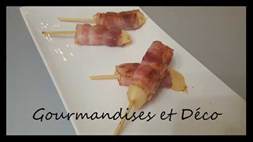 Sucettes apéritives de fromage et lard