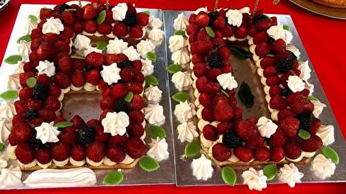 Number cake aux fruits rouges