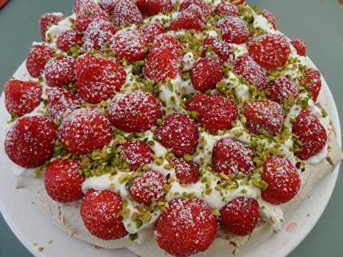 Pavlova aux fraises