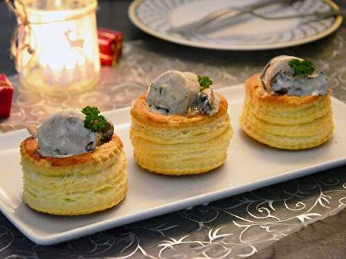 Bouchée au boudin blanc et champignons