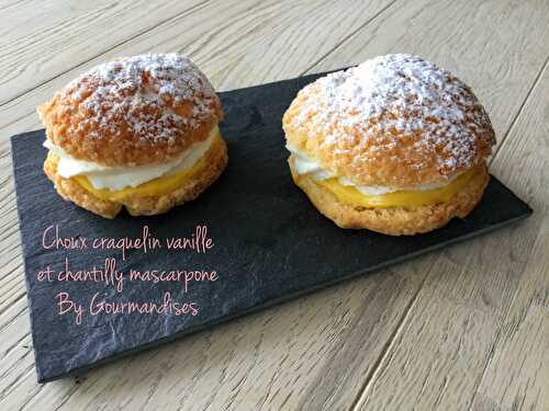 Choux craquelin à la vanille et chantilly de mascarpone