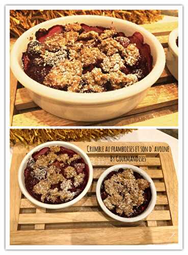 Crumble aux framboises et son d'avoine ( 265 cal/ par personne)