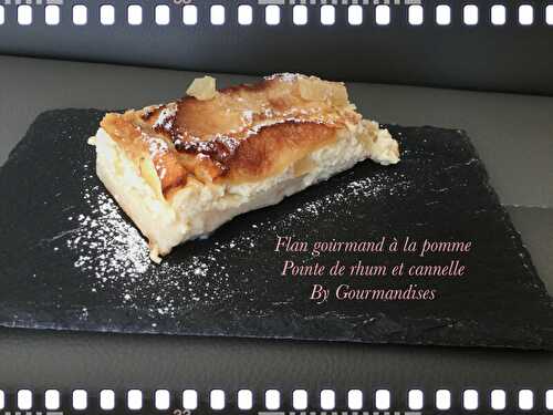 Flan gourmand à la pomme, pointe de rhum et cannelle ( 100 cal/ la part)