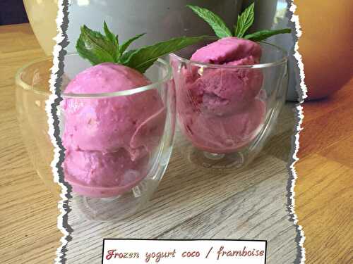 Frozen yogurt coco/ framboise ( 113 cal/ par personne)