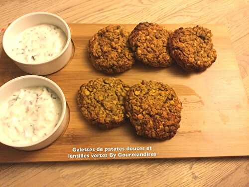 Galettes de patates douces et lentilles vertes( 95 cal/ par galette)