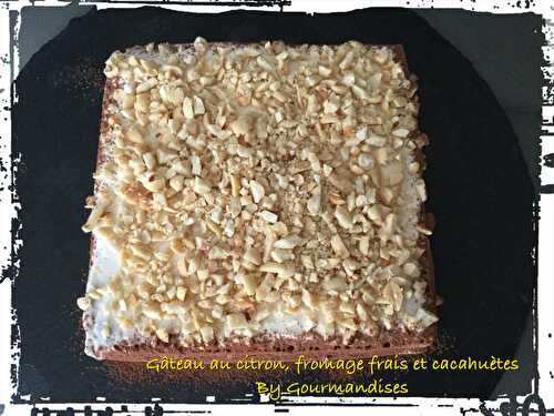 Gâteau au citron, fromage frais et cacahuètes ( 280 cal/ la part)