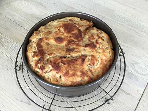 Gâteau de pain aux raisins-pommes et rhum ( 237 cal/ la part)
