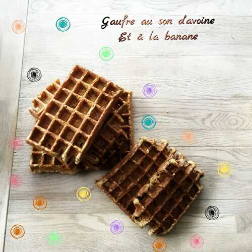 Gaufre au son d'avoine et à la banane ( 187 cal/par gaufre)