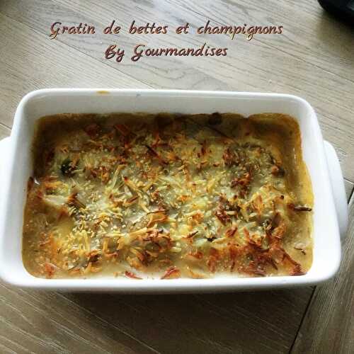 Gratin de bettes et champignons ( 165 cal/par personne)