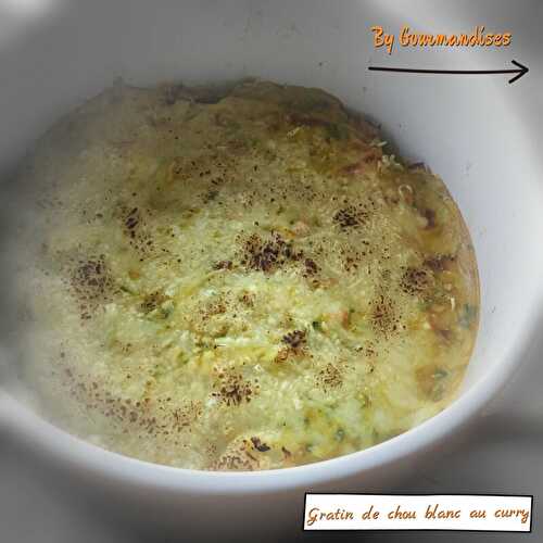 Gratin de chou blanc au curry ( 127 cal par personne)