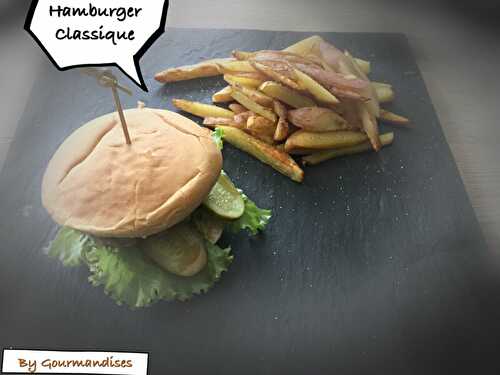 Hamburger de Boeuf et ses frites au four ( 485 cal/ par personne)