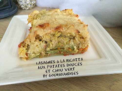 Lasagnes à la ricotta, aux patates douces et au chou vert