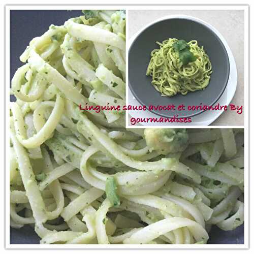 Linguines sauce avocat et coriandre