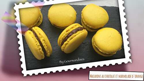 Macarons au chocolat et marmelade d'orange