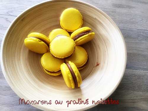 Macarons au praliné noisettes " Maison"