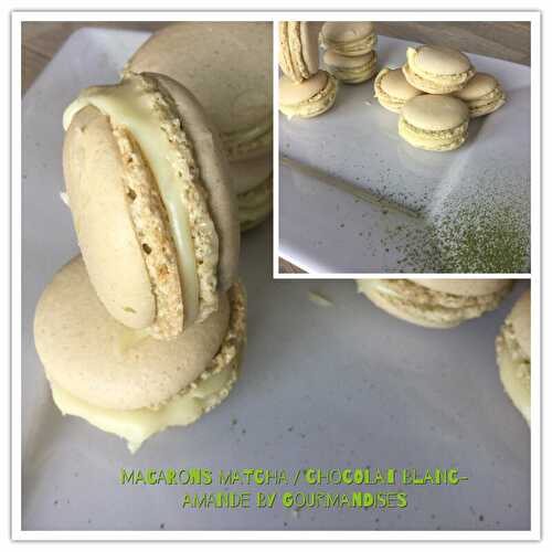 Macarons matcha / chocolat blanc- amande