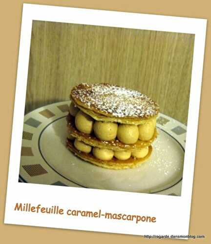 Millefeuille caramel-mascarpone de " Christophe Adam"