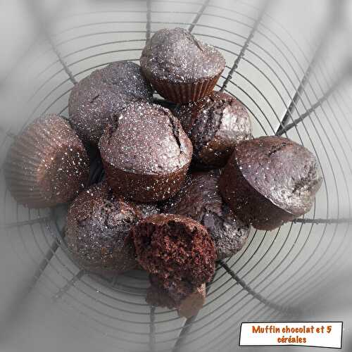 Moelleux chocolat & 5 céréales ( 169 cal/ par muffin)