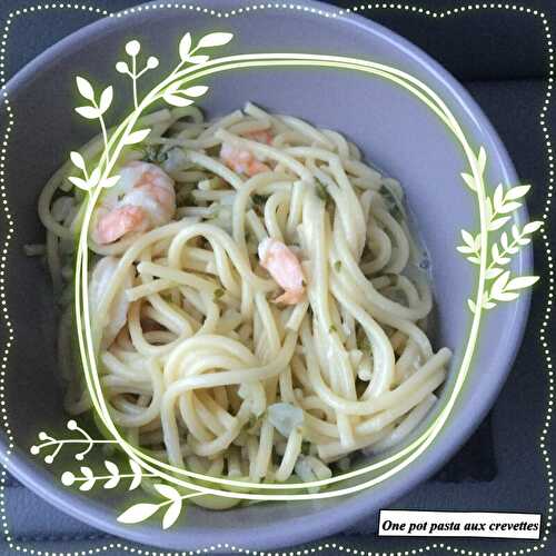 One pot pasta aux crevettes et lait de coco ( 355 cal/ par personne)