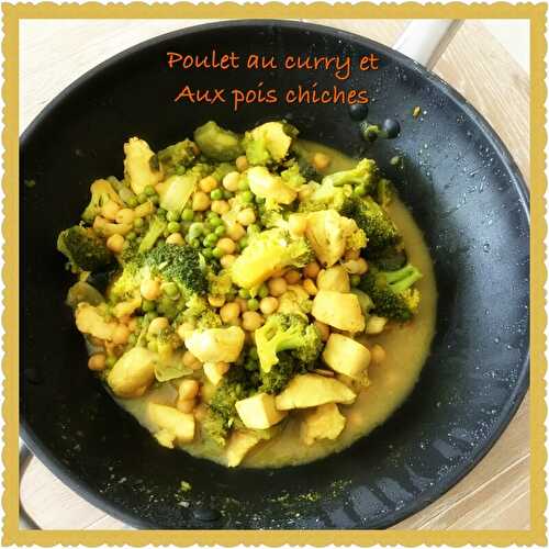 Poulet au curry et aux pois chiches ( 465 cal/par personne)