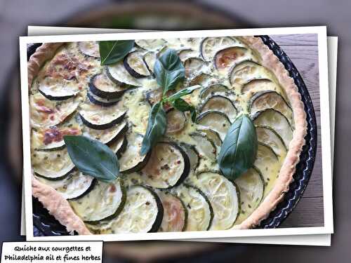 Quiche aux courgettes et Philadelphia ail & fines herbes ( 263 cal/ par part)