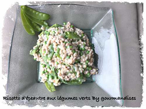 Risotto d'épeautre aux légumes verts ( 374 cal/ par personne)