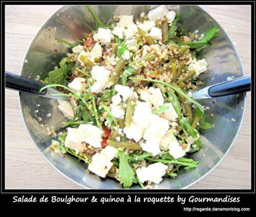 Salade de boulghour & quinoa à la roquette ( 234 cal par personne)