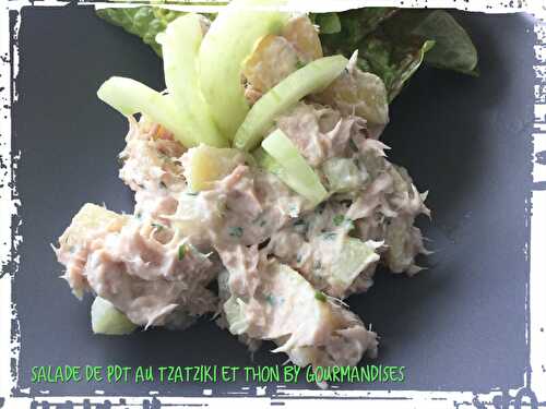 Salade de pommes de terre au tzatziki et thon ( 202 cal/ par personne)
