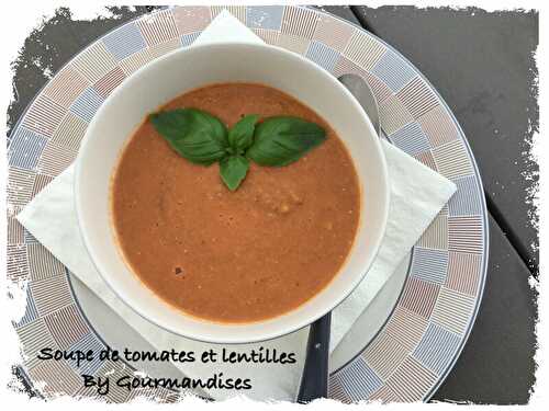 Soupe de tomates et lentilles ( 241 cal / par personne)