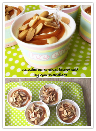 Sundae au caramel beurre salé et peanuts