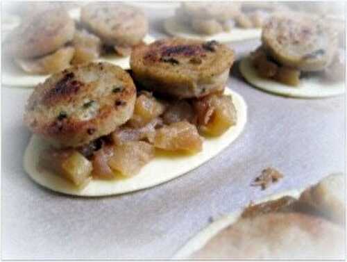 Tartelettes de boudin blanc aux pommes