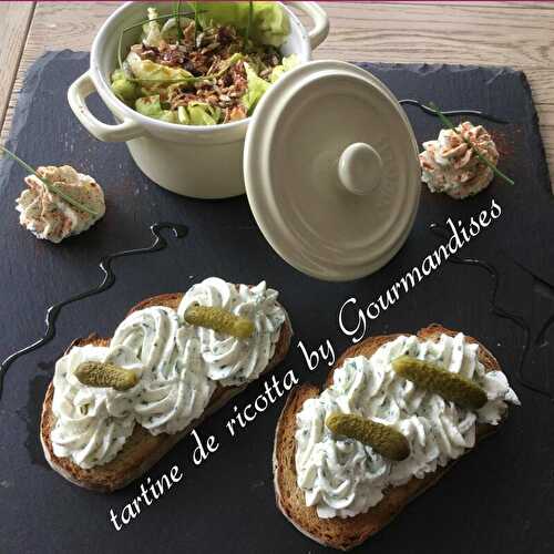 Tartine de ricotta ( 381 cal par personne)