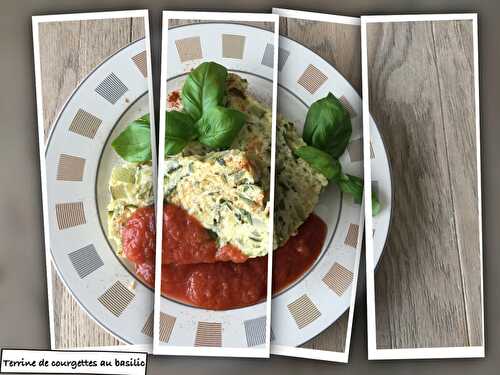 Terrine de courgette au basilic ( 145 cal/ par personne)