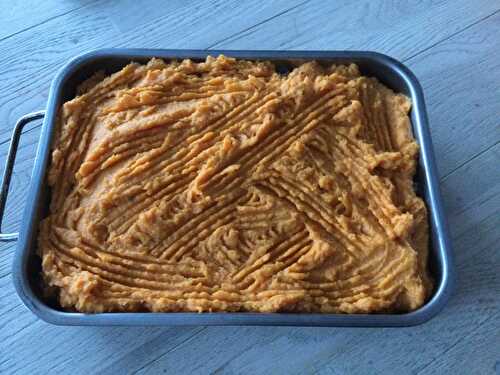 Parmentier de cabillaud et patates douces au curry-cumin