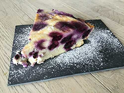 Gâteau léger au fromage blanc et myrtilles 