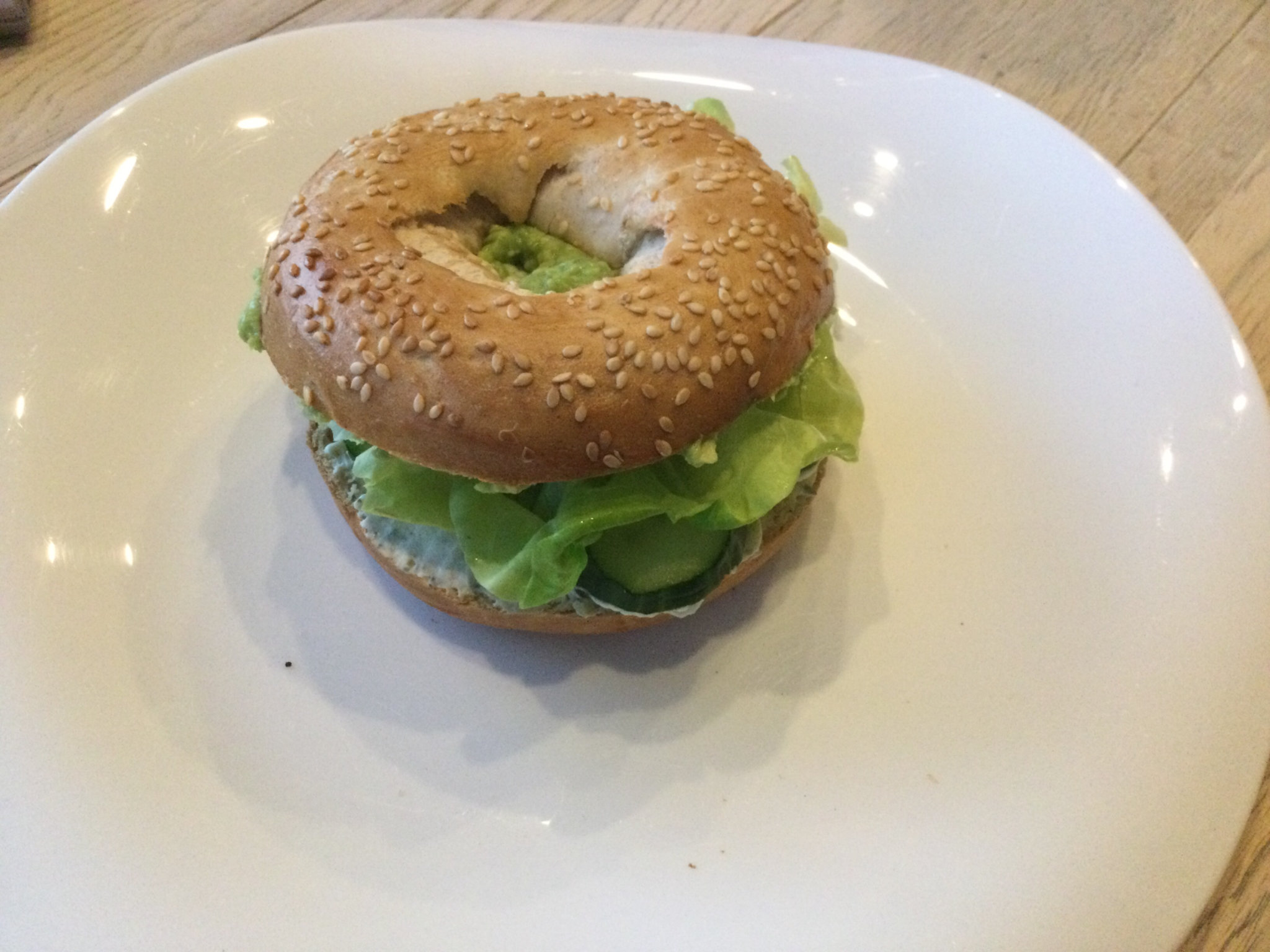 Green bagel 